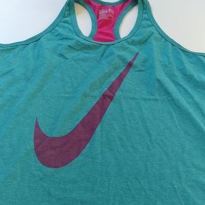 Nike Dri-Fit turquoise and Pink XL tank EUC